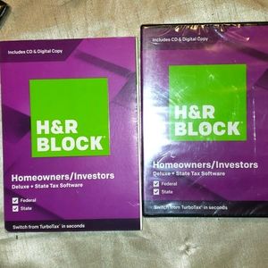 H&R Block Homeowners/Investors Tax Software Deluxe State 2019 NEW